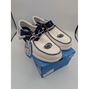 HEYDUDE Wally Tri Penn State Navy Grey Nittany Lions Men Size 10 Gameday NIB